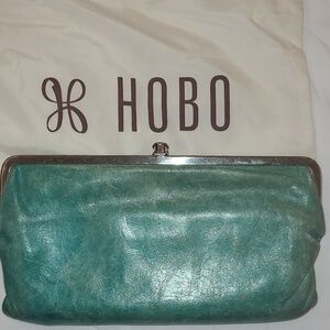 Hobo Teal Leather, Kisslock Clutch With Dustbag. No Rips Or Tears. Soft! GUC